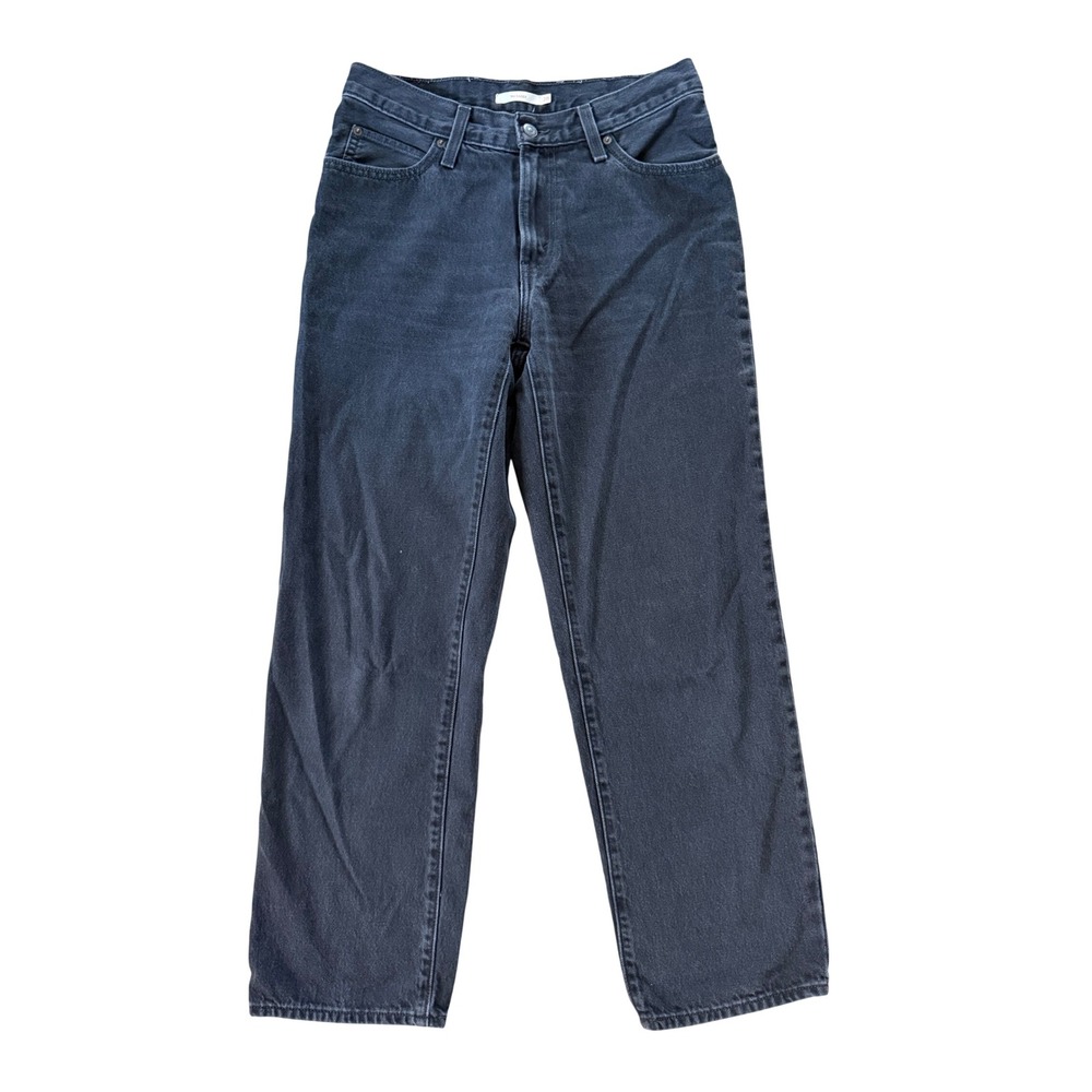 Levis 94 Baggy Jeans Womens 28x31 Washed Black Wide Leg Denim A3510-0000